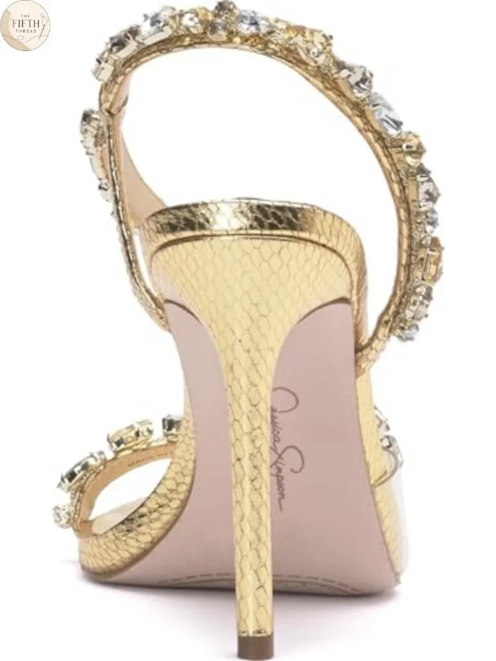 Embellished Stiletto Heeled Sandals Slingback Open Toe Formal